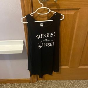 black sunrise to sunset tank top